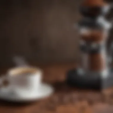 Artisan coffee beans displayed next to a freshly brewed cup, emphasizing flavor enhancement