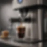 Illustration of a sleek built-in burr grinder coffee maker showcasing its modern design