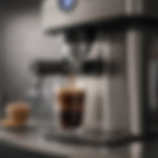 Illustration of a sleek built-in burr grinder coffee maker showcasing its modern design