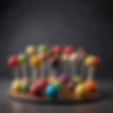 Elegant display of assorted cake pops showcasing vibrant colors and designs