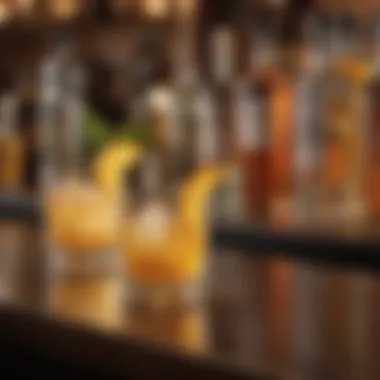 An inviting bar scene with orange-infused tequila cocktails