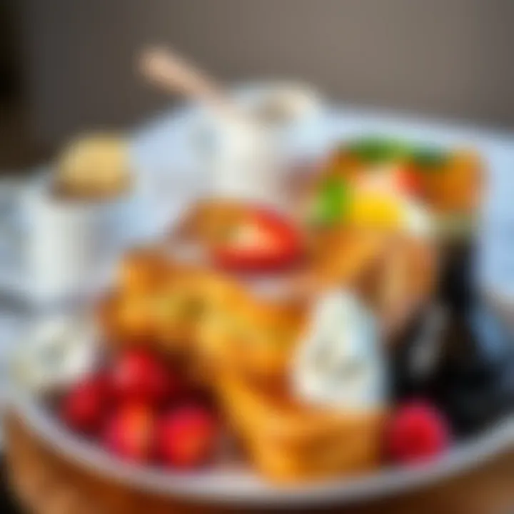 An inviting breakfast spread featuring French toast and assorted toppings