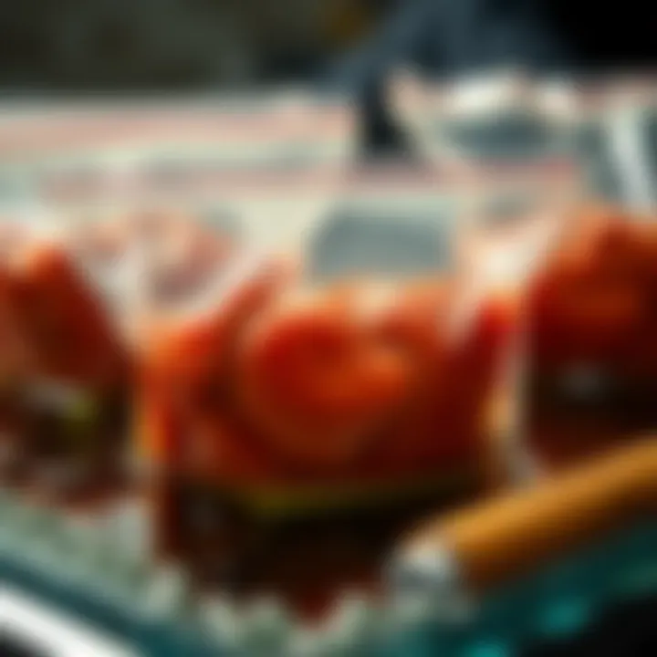 A sous vide setup with vacuum-sealed bags in water