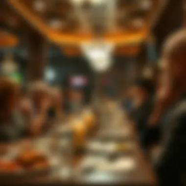 Lively Dining Atmosphere A lively dining atmosphere filled with guests enjoying their meals