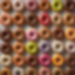 Krispy Kreme donut varieties showcasing colorful toppings and fillings