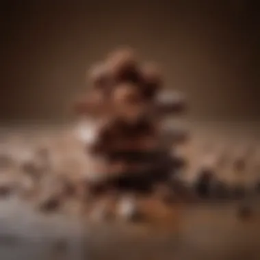 Innovative Ingredients in Sugar-Free Chocolate Close-up of innovative ingredients used in sugar-free chocolate production.