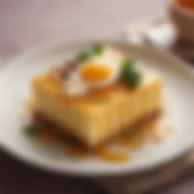 A beautifully plated eggless dessert highlighting textures and flavors