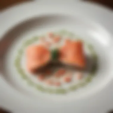 Artfully plated salmon bowtie showcasing vibrant ingredients