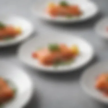 Elegant plating techniques enhancing salmon bowtie