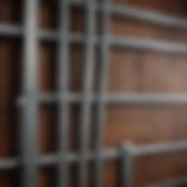 Close-up of a well-maintained metal knife rack