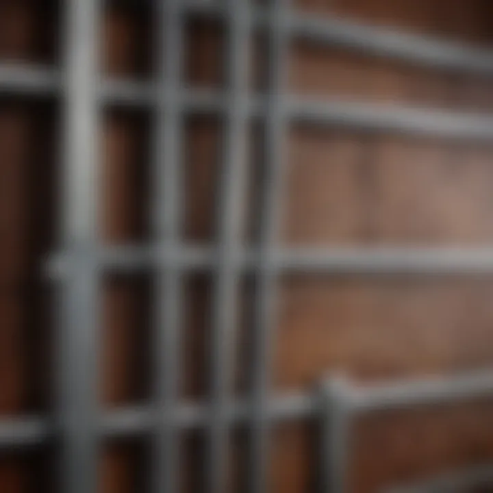 Close-up of a well-maintained metal knife rack