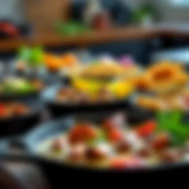 Culinary Creations in Cast Iron An array of delicious dishes prepared using cast iron cookware