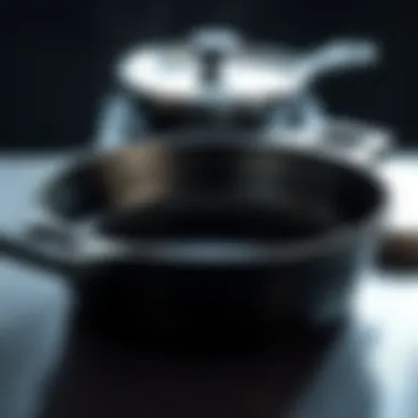 Seasoned Skillet Brilliance A beautifully seasoned cast iron skillet showcasing its glossy surface