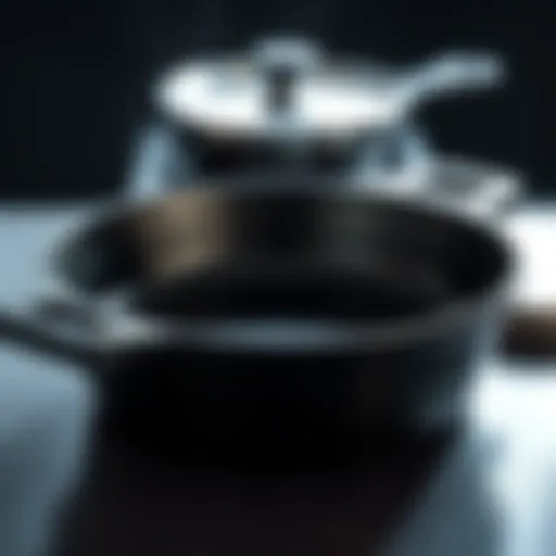 Seasoned Skillet Brilliance A beautifully seasoned cast iron skillet showcasing its glossy surface