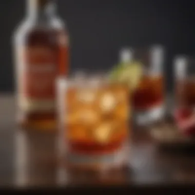 An array of cocktails made with apple whiskey