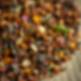 A vibrant assortment of loose tea leaves