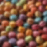 An array of colorful macaroons displayed elegantly.