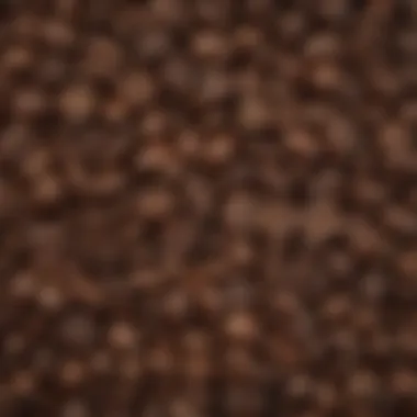 Rich Coffee Bean Texture A close-up view of coffee beans showcasing their rich texture