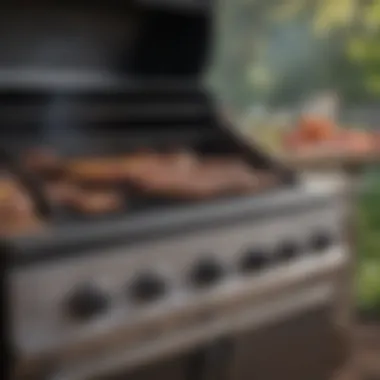 Key Features of the Traeger Gas Grill and Smoker Close-up of the grilling and smoking features on the Traeger appliance