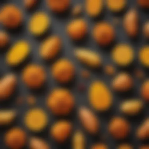 A vibrant array of different turmeric types