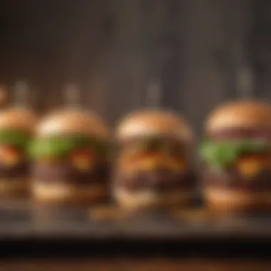 A selection of unique burger varieties