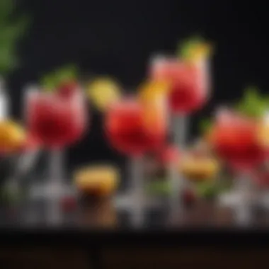 Vibrant Cocktails for Every Occasion Colorful cocktails garnished with fresh fruits and herbs