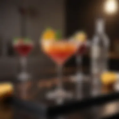 Sophisticated Cocktails for Formal Events Elegant cocktail presentation on a cocktail table