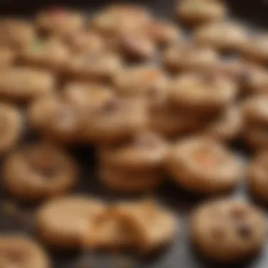 An assortment of peanut butter cookies with various toppings and textures