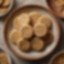 Classic peanut butter cookies arranged on a decorative plate