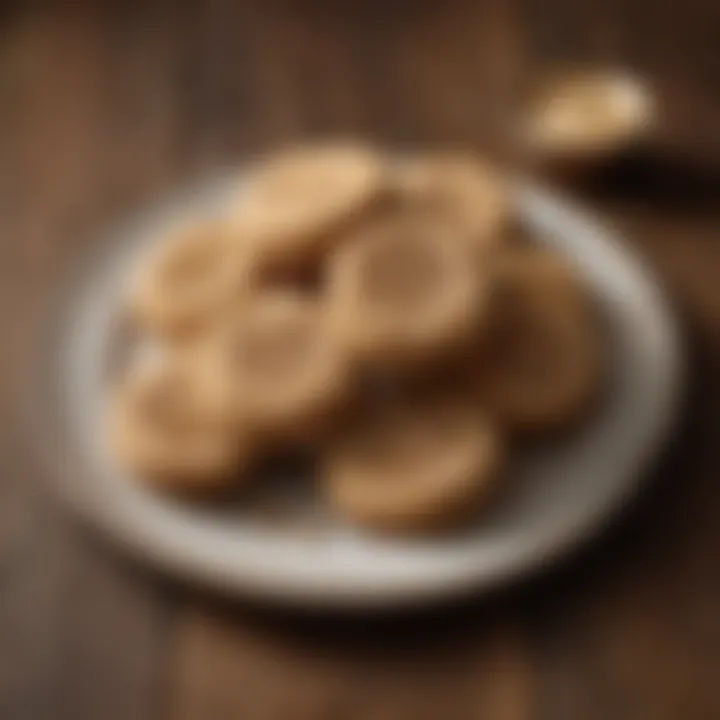 Gluten-free peanut butter cookies presented on a rustic wooden table