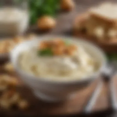 Creamy Cashew Ricotta A bowl of creamy vegan ricotta made from cashews