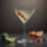 Elegant martini glass showcasing the perfect cocktail