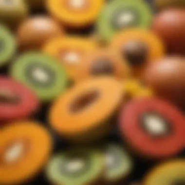 Tropical Delights: Exotic Fruits Packed with Vitamin C Exotic tropical fruits like kiwi and papaya rich in Vitamin C