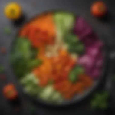 Vibrant Vegetables for Weight Loss A beautifully arranged plate of vibrant, healthy vegetables