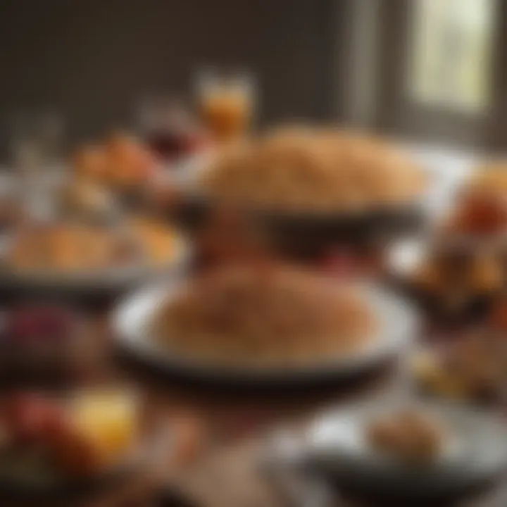 A beautifully arranged table featuring seasonal foods and drinks