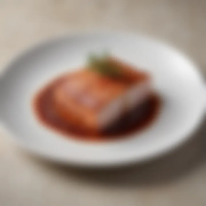 Elegant presentation of basa fillet on a gourmet plate