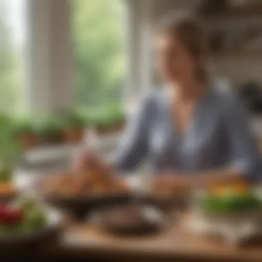 The Art of Mindful Eating for Wellness A serene setting of a mindful eating moment, reflecting tranquility and awareness.