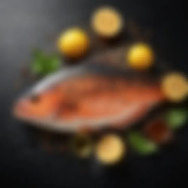 A selection of fish and oils high in omega-3 fatty acids that enhance skin barrier function