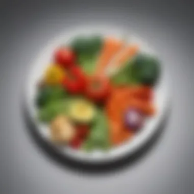 Vibrant Vegetables for Cholesterol Control A variety of colorful vegetables arranged artfully on a plate.