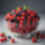 A vibrant bowl of mixed berries showcasing their fiber content.