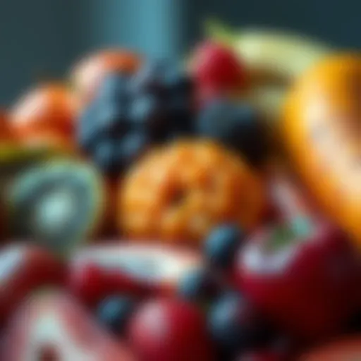 Fiber-Rich Fruits for Digestive Health A colorful assortment of fiber-rich fruits