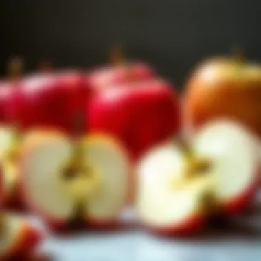Fresh Apples: The Source of Pectin Fresh apples with pectin properties displayed artistically