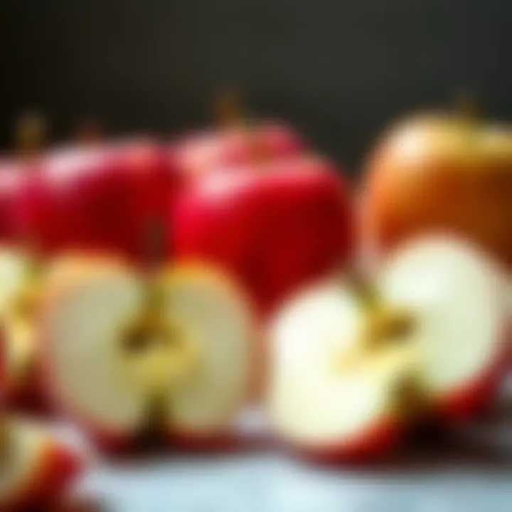 Fresh Apples: The Source of Pectin Fresh apples with pectin properties displayed artistically