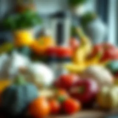 Fresh Ingredients for Juicing An assortment of fresh fruits and vegetables ready for juicing.