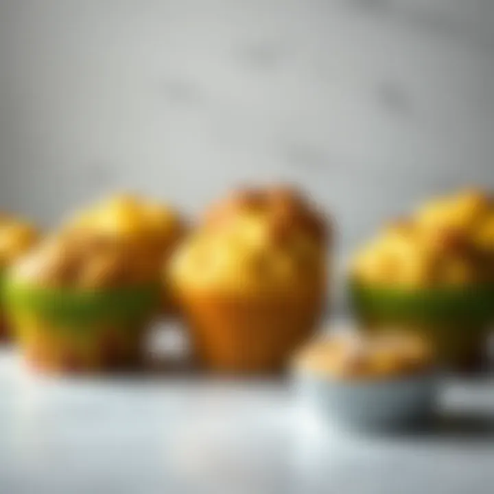 Variety of giant muffin cups in different flavors and fillings