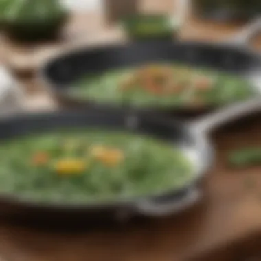 Close-up of the innovative materials used in Green Pan cookware