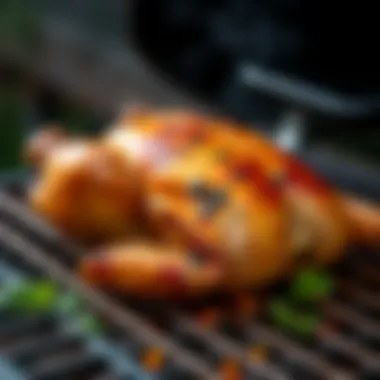 Juicy grilled turkey on the barbecue