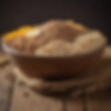 Whole grains displayed in a rustic bowl, emphasizing nutritious options