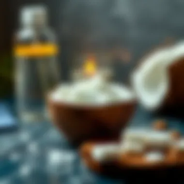 Coconut Oil in Skincare A luxurious skincare routine featuring coconut oil