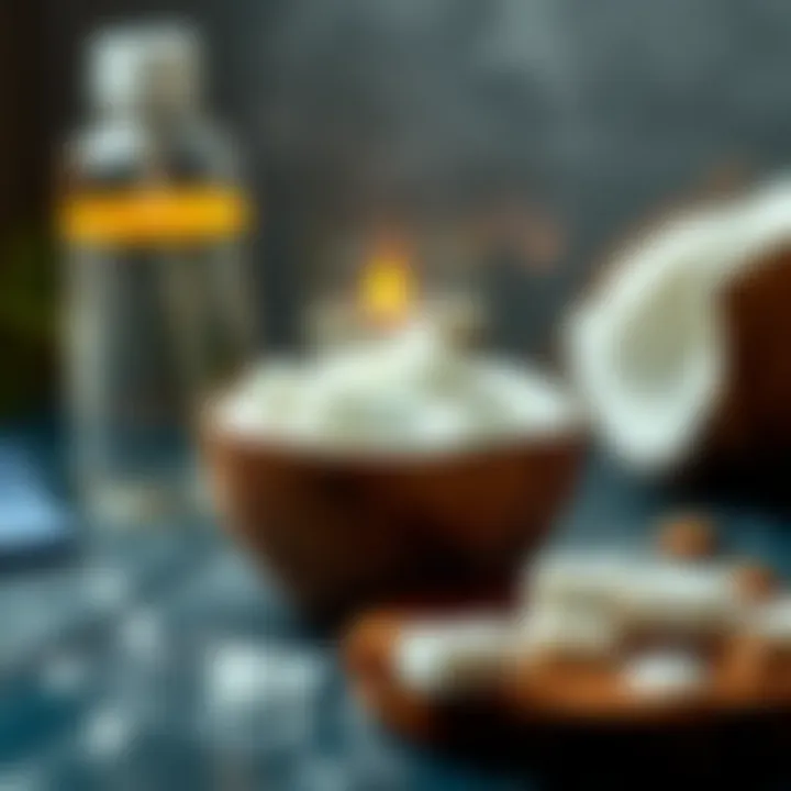 Coconut Oil in Skincare A luxurious skincare routine featuring coconut oil